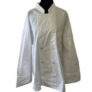 NWOT AllStar Uniforms Chef Coat White Double Breasted XL